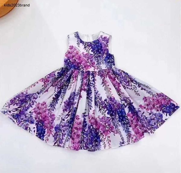 Designer Girl Style de robe imprimé à manches courtes style européen et américain mode chemise jupe vêtements pour enfants vêtements pour enfants