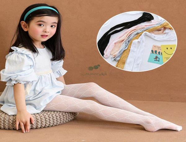 Designer filles trou serré été enfants lettre leggings creux doux enfants tricot danse princesse collants bas A65134497703