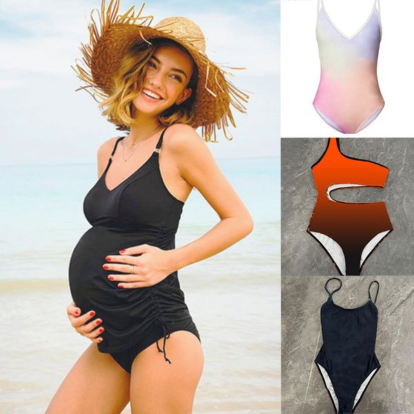 Diseñador Chicas Cartas Bikini Set Traje de baño de lujo caliente Mujeres Casual Cintura alta Traje de baño Señora Sexy Una pieza Monokini Maternidad Push Up Tangas Nadar Traje de baño de playa