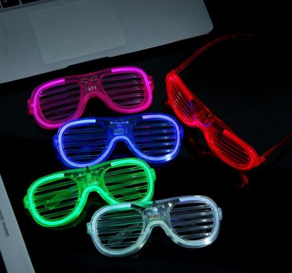 Gafas de diseño para niños, juguete Led, persianas brillantes, gafas fluorescentes con luz fría, suministros de actividades, juguetes brillantes