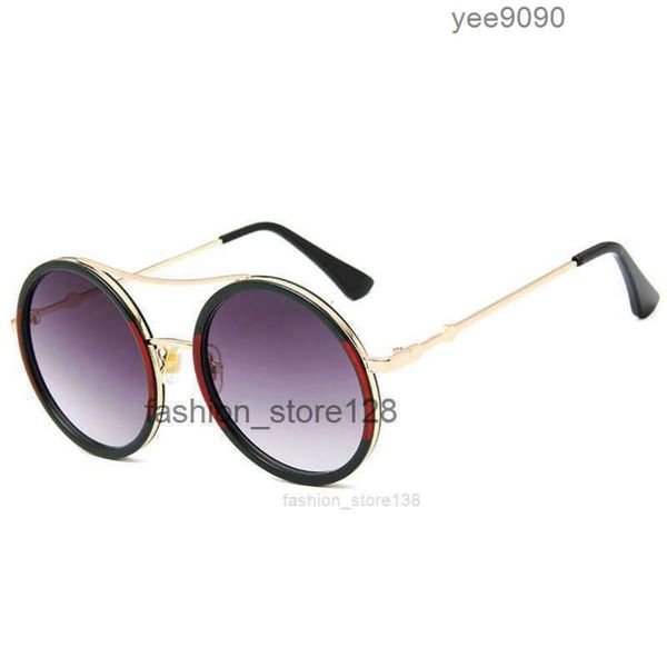 Gucci Guccie GG Вы Lunettes de créateurs rondes 2023 lunettes de soleil de luxe marque dames surdimensionnées cristal femmes grand cadre ovale miroir soleil pour''gg''2AM6