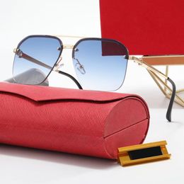 Designer zonnebrillen voor dames Catier zonnebrillen heren Amerikaanse stijl Dubbel neusframe Bril met groot frame Brillen met metalen frame UV400 zonnebrillen