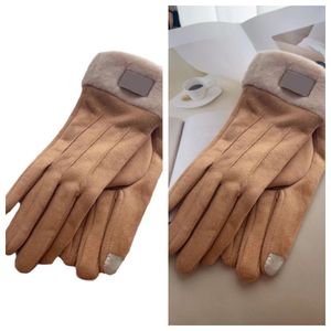 Designer handschoen luxe handschoenen mode merk ontwerpstijl voor dames winter buiten warm vijf vingers kunstlederen handschoenen groothandel P2