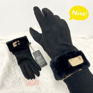 Gants de luxe de luxe pour femmes et hommes, cadeau en laine de mouton, mitaines à cinq doigts, nouvelle équitation imperméable et velours thermique, gants de moto pour hommes, 2023