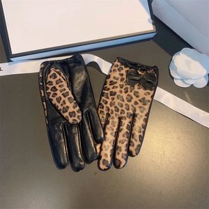 designerhandschoenen leren handschoen dames Leopard winterwant voor dames Contramaat