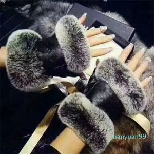 Gants de styliste en cuir, mitaines pour femmes, écran tactile, hiver, gants thermiques épais en peau de mouton