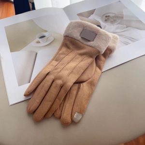 Gants de designer gants d'hiver de luxe femmes gants du bout des doigts designer laine de mouton hommes cinq mitaines de doigt imperméable équitation velours thermique fitness moto