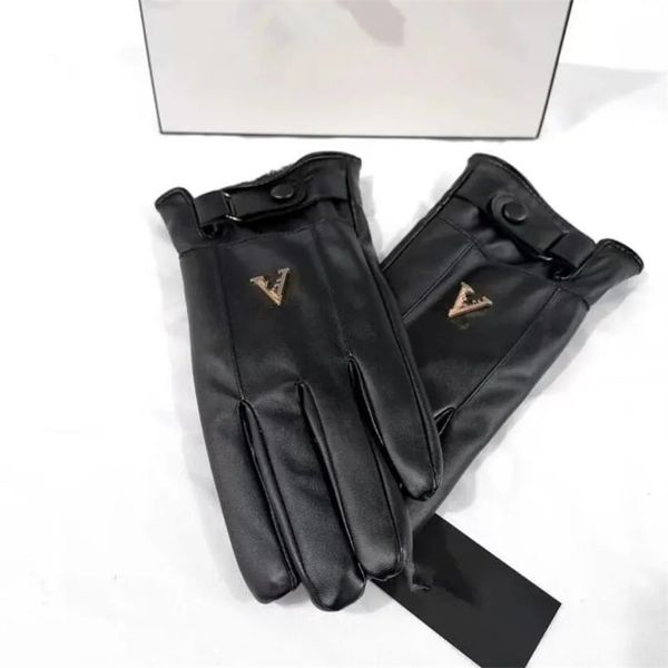 Gants de créateur femmes hommes gants en cuir dentelle dame gant hiver
