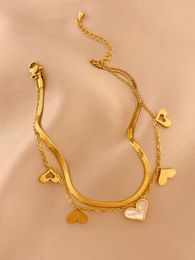 Designer gouden enkelbanden colver sieraden nieuw ontwerp met een perfect cadeau voor temperament en dubbellaagse stijlbewuste vrouwen