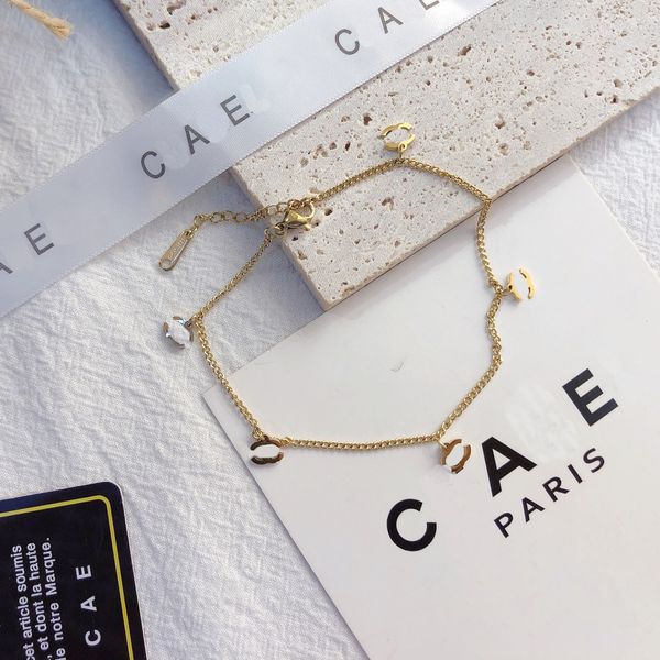 Anklets d'or designer TS pour un nouveau design avec une marque de bijoux cadeau parfait pour le tempérament et les femmes conscientes de style