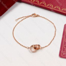 Bracelet chaîne en or de créateur pour femmes, pendentif de luxe, bijoux à breloques, cadeau de noël
