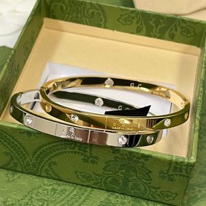 Designer Gold Crystal Bracelet Design Brand Letter