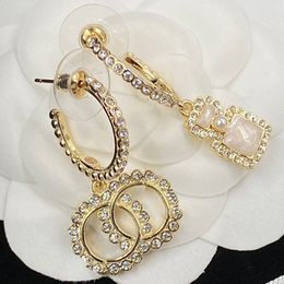 Designer Gold Diamond hanger oorrangstud