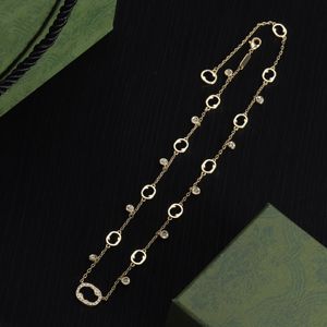 Designer Gold G ketting diamanten sieraden mode kleine hangende kralen ketting cadeau hoge kwaliteit als oud