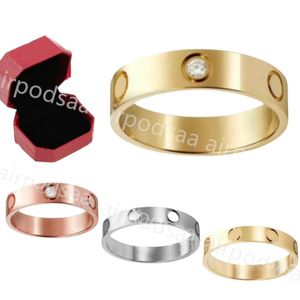 Liefde Luxe Sterling Ring Designer Gouden Ring voor Vrouwen Ringen Mannen Diamant Moissanite Zilveren Sieraden Schroef Paar x85c #