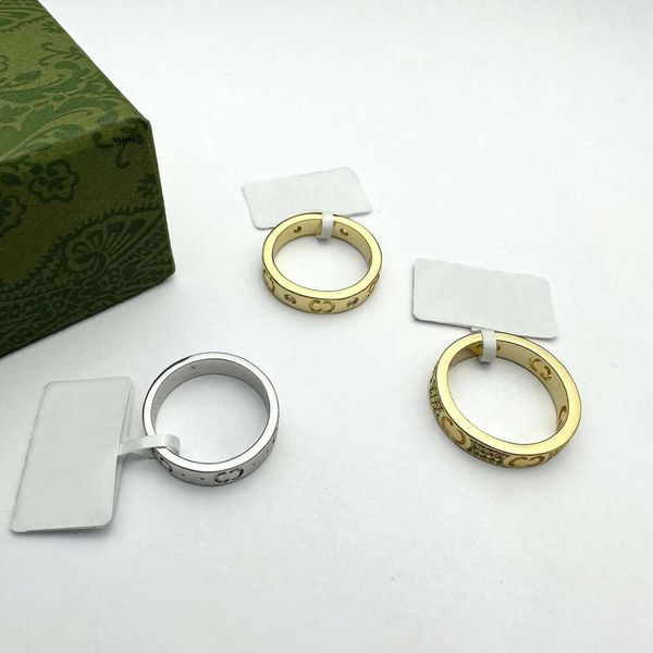 Designer Gold Ring Mens and Women's Fashion Couple sonne de bijoux