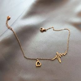 Designer gouden staal enkelbanden colver sieraden nieuw ontwerp cleef met perfect cadeau voor temperament en dubbele laag stijlbewuste vrouwen