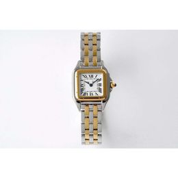 Reloj de mujer de oro de diseñador Reloj Panthere plateado para mujer 1 1 5A Movimiento de cuarzo suizo de alta calidad Orologio Diamante Uhren 22 mm / 27 mm Caja de reloj original de 6 mm de espesor ELMO