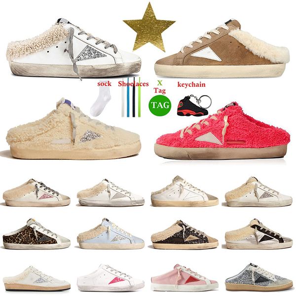 goldenstar clog golden goose sneakers Diseñador de zapatos dorados casual super estrella sabot zapatillas diapositivas desgastes mujeres hombres marca goldenstar plana marca mujer