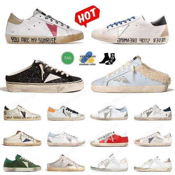 Chaussures dorées de créateurs Goldenstar Sneakers Hommes Femmes Plate-forme Italie Marque Do Old Dirty Top Salut Star Cuir Plat célèbre DHgate Low Mocassins Entraîneurs occasionnels Mocassins