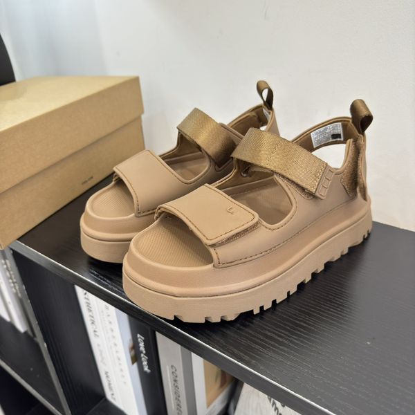 Designer Goldenglow Sandal Slides Plateforme Slippers City Girl Femmes Femmes Chaussures Slite Sandals Femme Tazz Tasman Sliders préférés Cork Bottom PinkyColor