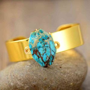 Brazalete gótico de oro de diseñador, joyería, cuentas de piedra Natural, pulseras envolventes de alambre, joyería Reiki, regalos