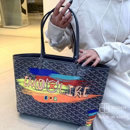 Designer Goyas Bag Dog Tooth Bag Zuid-Korea's nieuwe hoge capaciteit enkele schouder Dongdaemun Tote Dames Handheld 2022 Damestas Mode Emo Goyar