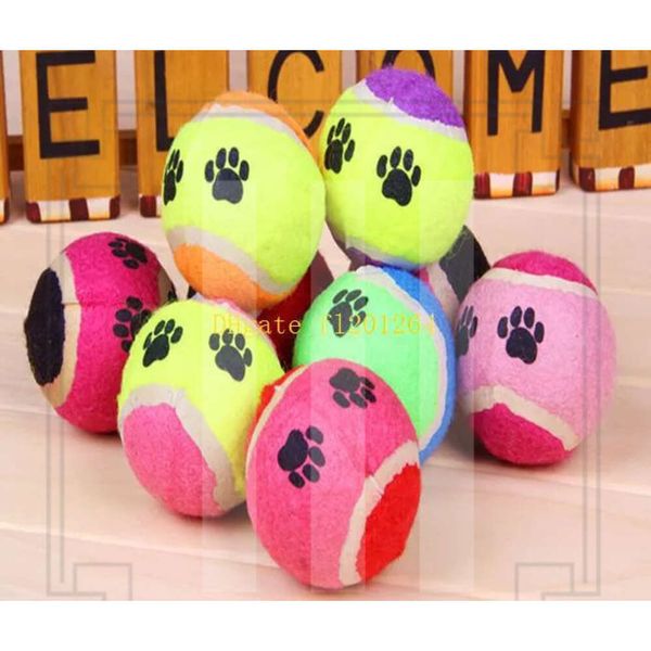 Designer Green 50pcs / Lot le moins cher Pet Dog Toy Tennis Balls Run Catch Throw Play Toy Toys Toys Random Fashion Couleurs 425