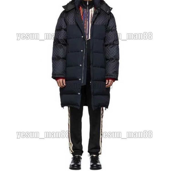 Diseñador guccs Abajo Chaqueta Hombro Punto Costilla Tubería Camello y Marrón Patchwork Hombres Mujeres Puffer Chaquetas Abrigo Impresión Solapa Casual Parka