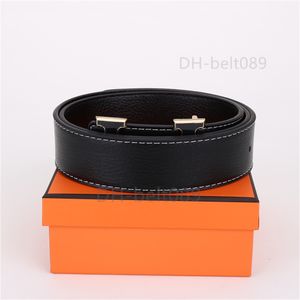 Designer H Belt For Woman Hoge kwaliteit Men Designers Leer Black Brown Belts Women Classic Casual Cinturones de Diseno met geschenkdoos