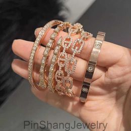 Designer H Home Bracelet Pig Nez plein d'étoiles Diamants Spirit Splake Copper Alloy Net Red Femme Micro Incru