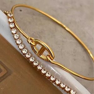 Designer H Home Armband PT950 Eenvoudig en veelzijdig Varkensneus Dames Licht Luxe Klein Elegant Instagram Gepersonaliseerd handwerk