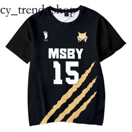 Designer Haikyuu MSBY Black Jackal 3D T-shirt d'été MSBY Tees O-Cou Mode Manches courtes Pièce Dessin animé Casual Anime Femmes / Hommes / Enfants 220616 Essentialshoodie 38