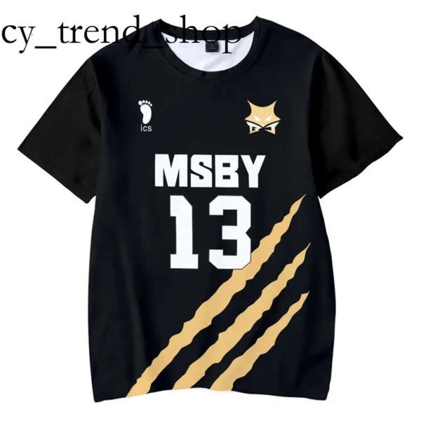 Diseñador Haikyuu MSBY Black Jackal 3D Camiseta de verano MSBY Tees O-cuello Moda Pieza de manga corta Dibujos animados Casual Anime Mujeres / Hombres / Niños 220616 Essentialshoodie 33