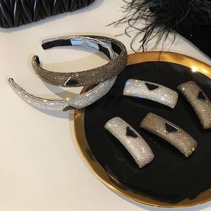 Designer haarband luxe brede haarhoepel haarsluiting sliplady dame meisje naadloze haarspeld styling kappersgereedschap haarclips hoofddeksels fonkelende diamanten haarbanden