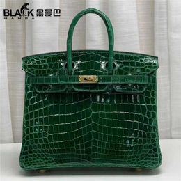 Borsa del progettista 7A Handswen Pelle di vacchetta Vera pancia nera rara 25CM verde signora fascia alta homeM3HQ40NUXV3Z