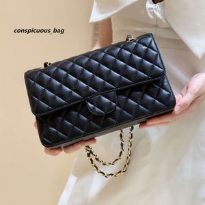 Designer handtas Caviar Flap Bag Luxe dames Hoge kwaliteit schouder Crossbody 10A spiegelketting