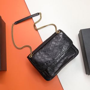 TOP533037 Bolso de diseñador Bolso de hombro con cadena dorada y plateada Bolsos de mano con solapa medianos y grandes Bolsos Carteras Monedero con cerrojo sólido Rayas cuadradas Bolsos de lujo para mujer