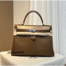 Sac à main designer Keliys en cuir authentique 7a 2023 Sac de femmes familiales KL32 Lakls châtaignier Swift en cuir en cuir argenté Bouton à main