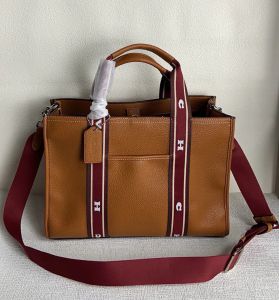 Sac à main de créateur, grand sac à main avec portefeuille, cuir à la mode, sac à carreaux à carreaux marron, sac à bandoulière en cuir de luxe élevé, classique et de haute qualité