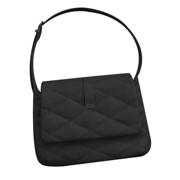 Bolso de diseñador bolso de hombro bolsos de lujo bolso de axila para mujer cuero genuino correa de hombro ajustable hobos vagabundo bolso cocodrilo patrón billetera negro