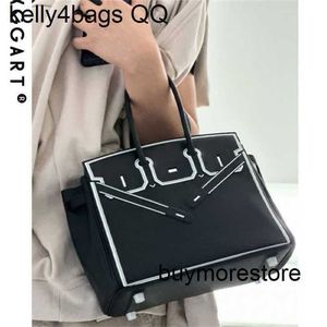 Sac à main de designer Showdow Sacs Bikns Cuir véritable 7a Designer Birkinns Sacs Qualité Cuir véritable gaufré Tête fantôme Couche de peau de vache Femme'sqq DWBIW83P