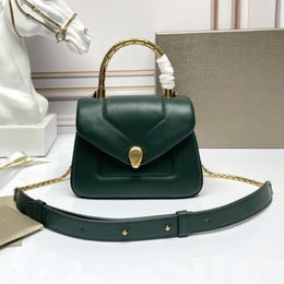 Designer Handtas slang omgekeerd kleine tas tas dames luxe crossbody tassen grootstedelijke kalf lederen schoudertassen modeketenzakken slanghead magnetische sluiting