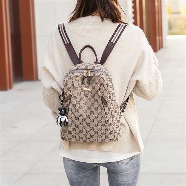 Tienda de bolsos de diseñador 70% de descuento en bolsos bolsos de moda Mochila antirrobo de tela Oxford versátil de doble propósito libro de estudiantes para mujeres ventas de tendencias