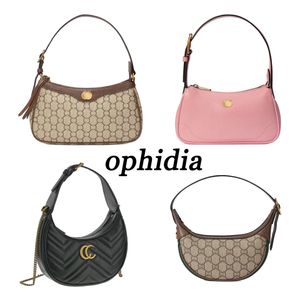 Mode ophidia Designer handtas Dames Totes tas Luxe halve maan schoudertas damesmode Onderarmtas echt leer Clutch pochette heren Cross Body okseltassen