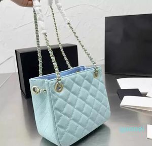 Designer -Handbag Womens Designer Bags Grained Caviar Shopping s Crobody Bag Double Gold-tone Metal Chains Diamond Quilting