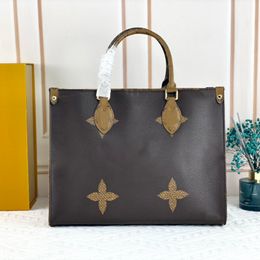 Женские сумки-тоут дизайнерские сумки на ремне Классические сумки Old Flower Сумка-шоппер Высококачественная кожаная сумка-тоут 45039