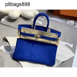 Designer fait à la main 7a sac à main bikns en cuir authentique eau bleu daim femme élégant luxe féminin élevé rare cuirfyyu