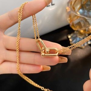 Designer HardWear kettingen zonder diamanten internet rood Instagram stijl lichte luxe sleutelbeenketting vrouwelijke cadeauaccessoires