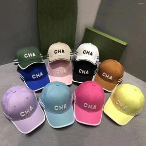 Designer Hat Ball Caps Fashion Dopamine Candy Color Men Women Borduurde letters Bright Baseball paar Cap Unisex Zonhoeden